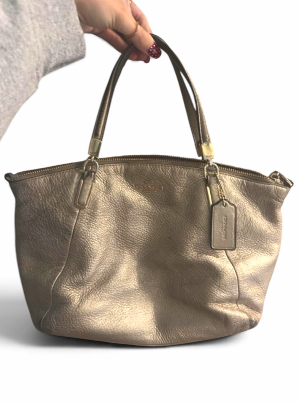 Coach vintage Kelsey Metallic Leather Shoulder Tote